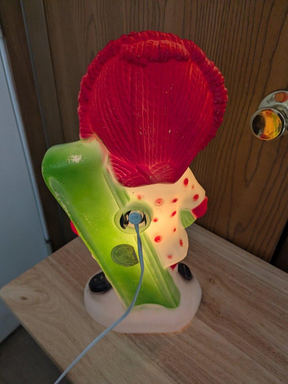 VTG Holiday Blow Mold Raggedy Ann Christmas Light Up Working 1973 Yard Decor - Picture 5 of 12